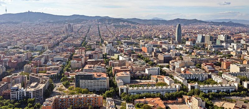 Veduta aerea di Barcellona, Spagna